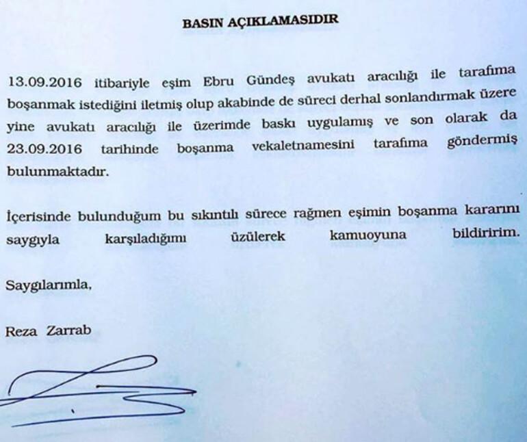 Son dakika haberi... Ebru Gündeş ile Reza Zarrab boşanıyor