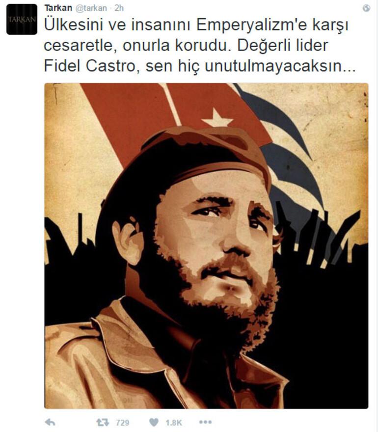 Tarkandan Fidel Castro mesajı