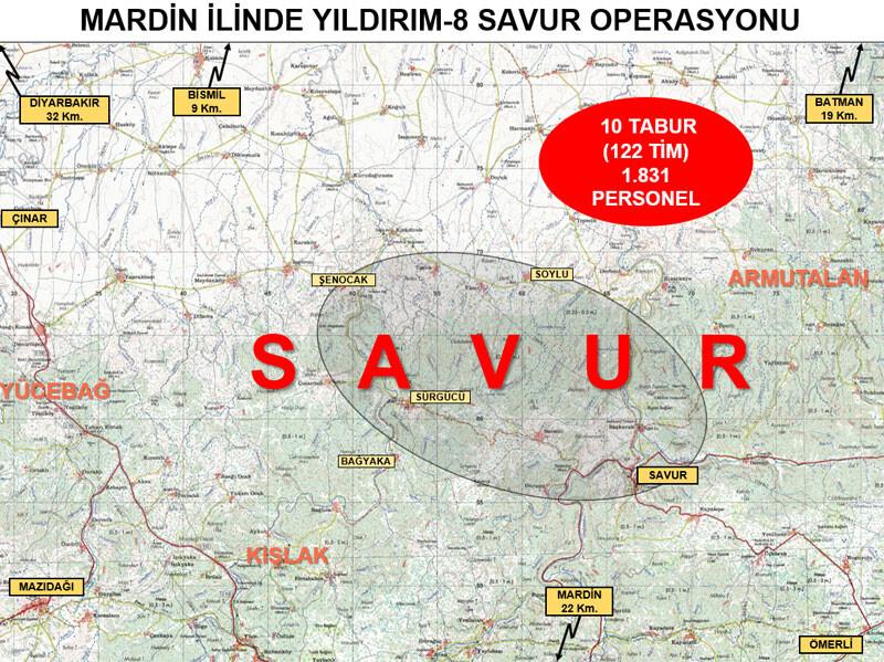 Son dakika haberi: Mardin'de Yıldırım-8 Savur operasyonu başlatıldı! 1831 personel katılıyor