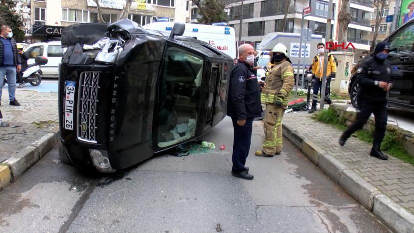 Kadıköy'de kontrolden çıkan lüks cipin sürücüsü şoka girdi! Uzun süre ağladı...